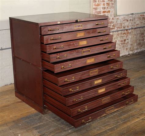 used flat file storage cabinets